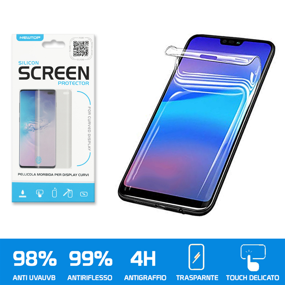 PELLICOLA PET PER DISPLAY CURVO HUAWEI MATE 20 PRO (HW-Mate 20 Pro -Trasparente)
