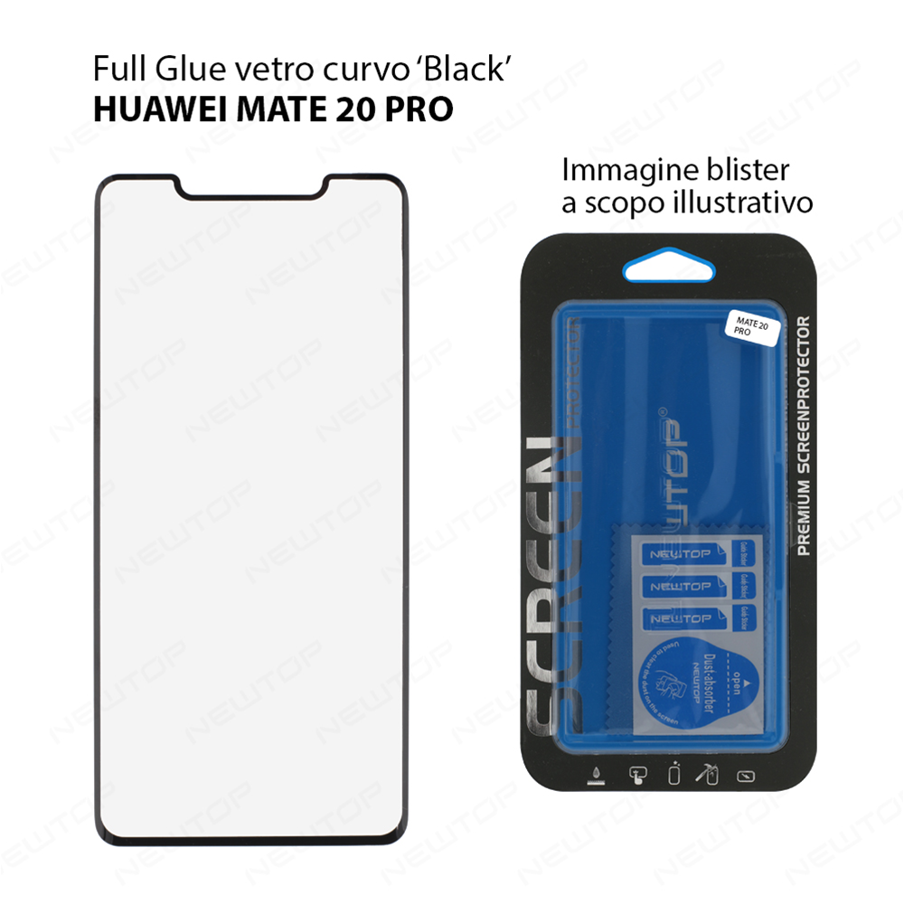 FULL GLUE VETRO CURVO HUAWEI MATE 20 PRO (HW-Mate 20 Pro - 1.Nero)