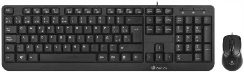 1087_RUN_27622 NGS TASTIERA MULTIMEDIALE & MOUSE USB COCOA KIT IT