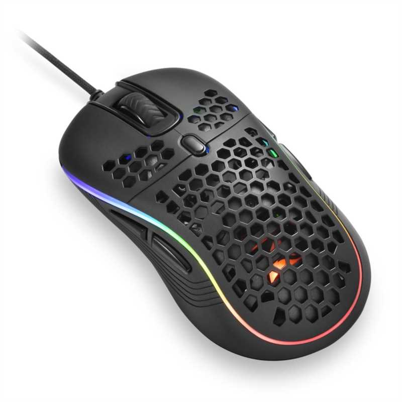 --2112_RUN_1542021 LIGHT2-S - SHARKOON MOUSE GAMING LIGHT2-S, 6200 DPI, RGB, 6 TASTI CONFIGURABILI