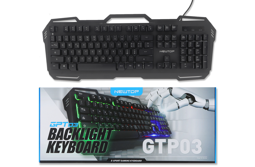 1523_NWT_0000  NEWTOP GTP03 TASTIERA GAMING CON LED LAYOUT ITALIANO